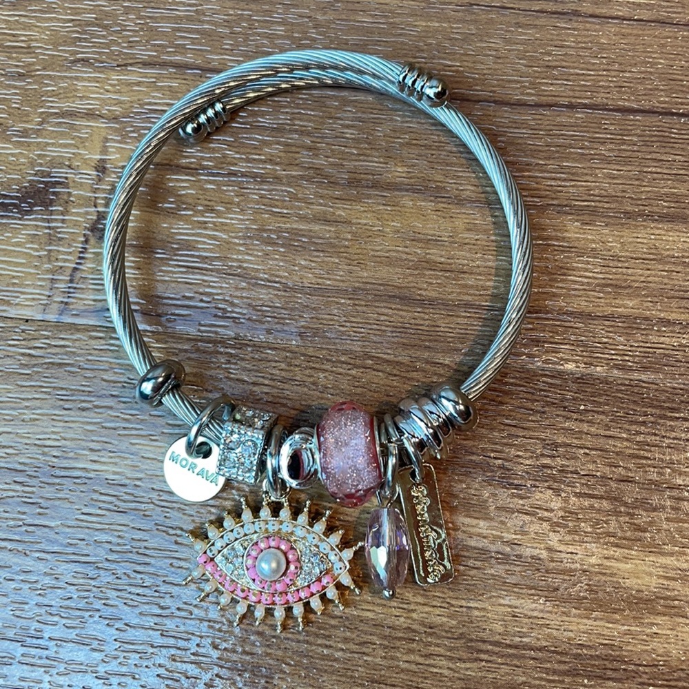 Eye Charm Steel Pandora Bracelet - Picture 3 of 3